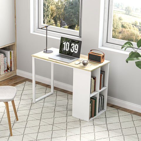 Rootz Compact Computer Desk - Small Office Desk - Modern Workspace Table - Storage Compartments - 100 x 54 x 75 cm