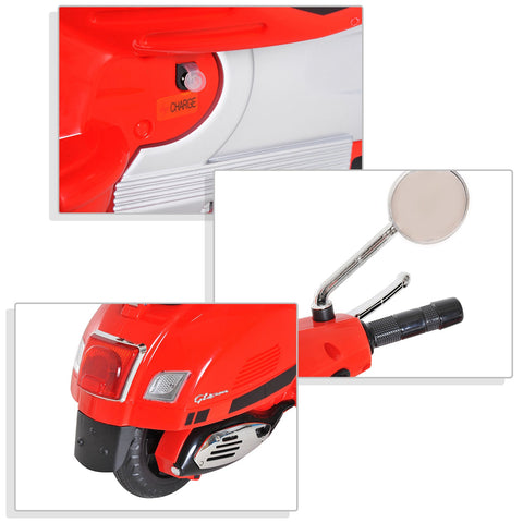 Rootz Elektro Children's Vespa Scooter - Kids Ride-On - Electric Scooter - Safe 3 km/h Speed - 50.5cm x 102cm x 75.5cm