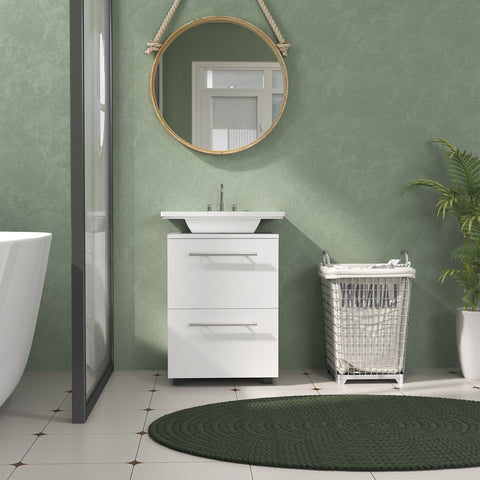 Rootz Bathroom Cabinet - Wash Basin Chest - Drawer Storage - Space Saving - 41.5 x 35.5 x 59 cm