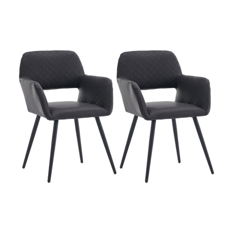 Rootz 2 Piece Set Makeup Chair - Vanity Seat - Beauty Stool - Ergonomic Comfort - Faux Leather - 58cm x 56cm x 80cm