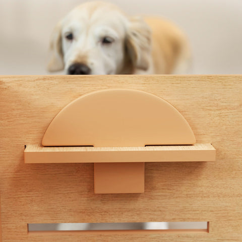 Rootz Height-Adjustable Dog Bowl - Pet Feeder - Elevated Dish - Promotes Digestion - 63cm x 58.5cm x 40cm Brown