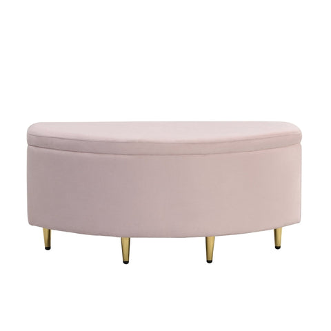 Rootz Upholstered Storage Bench - Footstool - Stool - Velvet Comfort - 90L x 40W x 42H cm - Elegant European Design