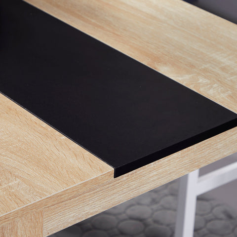 Rootz Dining Table - Modern Veneer Table - Elegant Natural Wood - Seats 4-6 - Anti-Slip - 120L x 69W x 75H cm