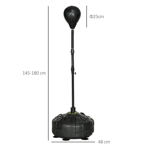 Rootz Boxing Frame - Punching Ball Stand - Height Adjustable - Dynamic Reflex Training - 48L x 48W x 145-180H cm