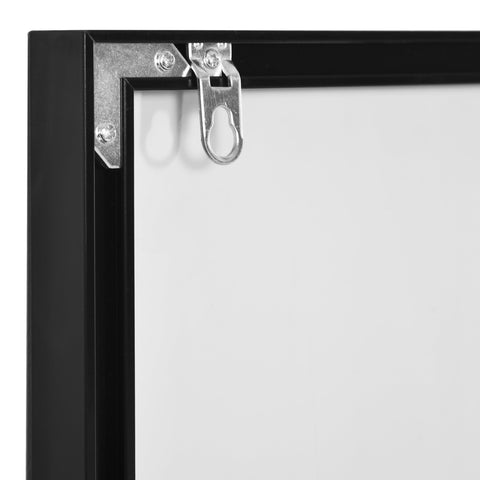 Rootz Wall Mirror - Large Black Mirror - Shatterproof Reflective Surface - Safety Film - 120L x 35W cm - Aluminum Alloy Frame