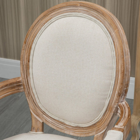 Rootz Victorian Dining Chair Set - Elegant Chairs - Antique Design Chairs - Soft Padding Comfort - 56L x 54W x 96H cm