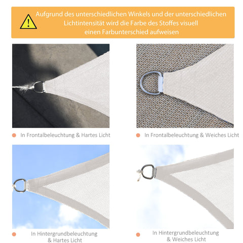 Rootz Sun Sail Awning - Shade Canopy - UV Protection Sail - 185g/m² HDPE - Ideal for Terraces & Gardens - 4x6m Brown