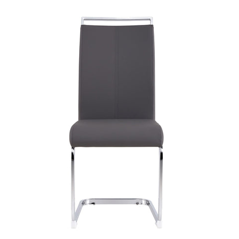 Rootz 4 Piece Set Dining Chairs - Dinner Chairs - Ergonomic Seating - Chrome-Plated Stability - 42cm x 54cm x 100cm