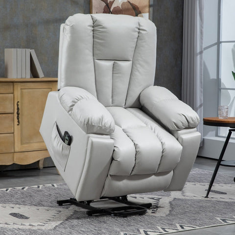 Rootz TV Chair with Stand-Up Aid - Recliner Chair - Lift Chair - Ultimate Comfort - Adjustable Recline - Electric Push Button Control - 96cm x 94cm x 106cm (Upright)