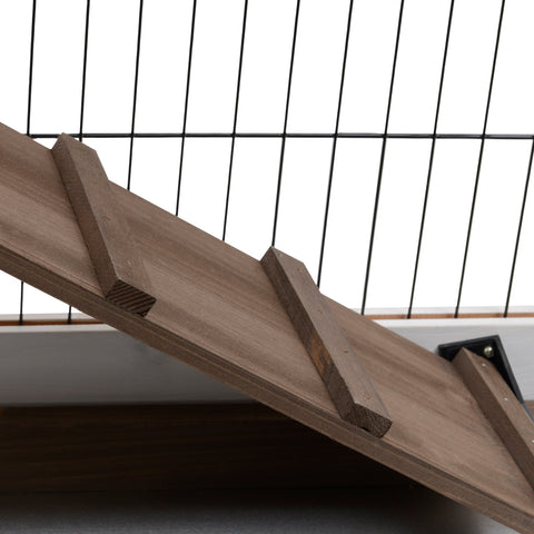 Rootz Rabbit Cage with 2 Floors - Rabbit Hutch - Bunny House - Mobile on Wheels - 110cm x 50cm x 88cm, Easy Cleaning, 2 Lockable Doors