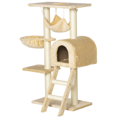 Rootz Cat Scratching Tree - Climbing Tree - Play Tree - Cozy Resting - 54x29.5x98 cm - Brown