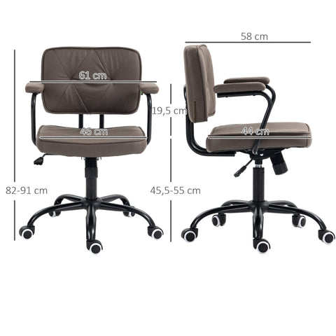 Rootz Elegant Computer Chair - Office Chair - Desk Chair - Ultra-Comfort - 61cm x 58cm x 82-91cm