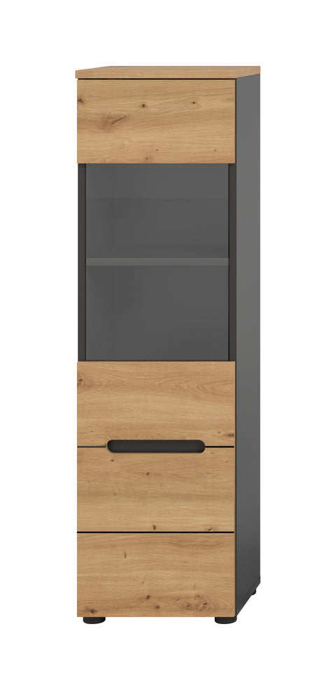 Rootz Display Cabinet - Presentation Case - Exhibition Shelving - Easy Installation - 36x125x33 cm