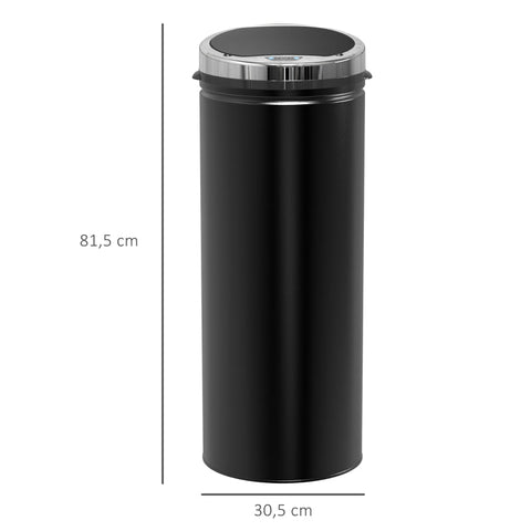 Rootz Motion Sensor Waste Bin - Touchless Trash Can - Automatic Garbage Bin - Hygienic - Durable - Elegant - 30.5cm x 30.5cm x 81.5cm - Stainless Steel
