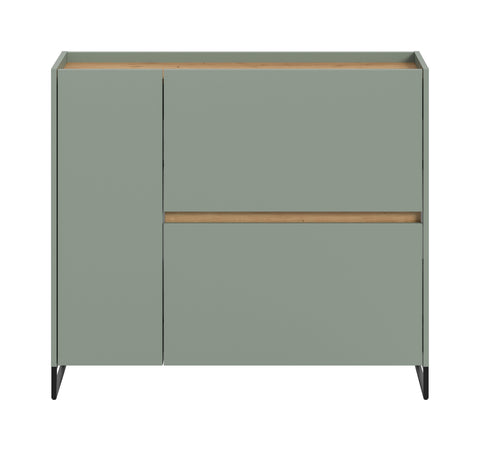 Rootz Shoe Cabinet - Footwear Storage - Shoe Organizer - Easy-care Surface - 97cm x 110cm x 32cm