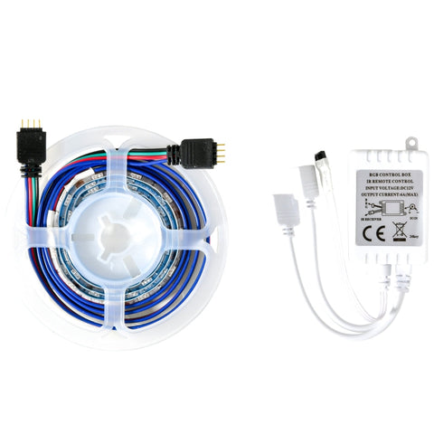 Rootz TV-tafel - TV-meubel - Mediaconsole - Hoogglansafwerking - Verstelbare glazen planken - RGB-lichtstrips - 130W x 35D x 45H cm - MDF &amp; spaanplaat