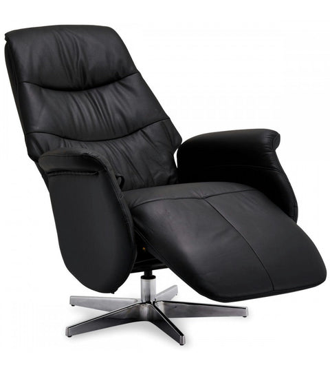 Rootz Armchair - Recliner, Swivel Chair - Leather and PVC - Comfortable, Durable, Adjustable - 90cm x 79cm x 114cm