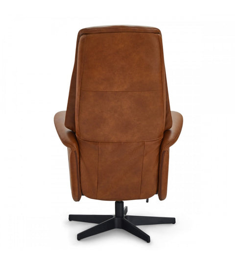 Rootz Armchair - Leather Office Chair - Swivel Recliner - Adjustable Comfort, Sturdy Design, Easy Assembly - 79cm x 90cm x 114cm