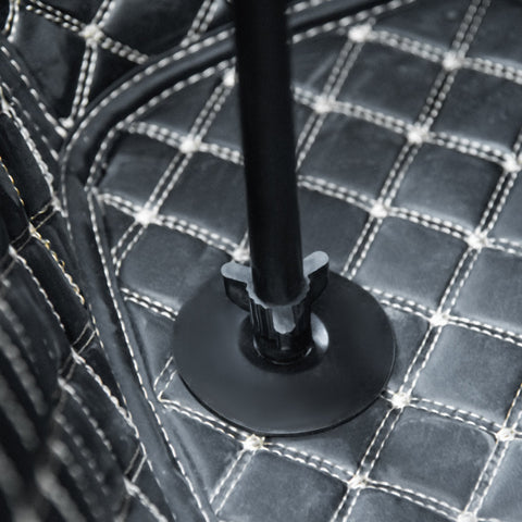 Rootz Car Divider Safety Barrier - Pet Barrier - Adjustable Dog Gate - Universal Fit - Steel Construction - 87-135cm x 85-120cm