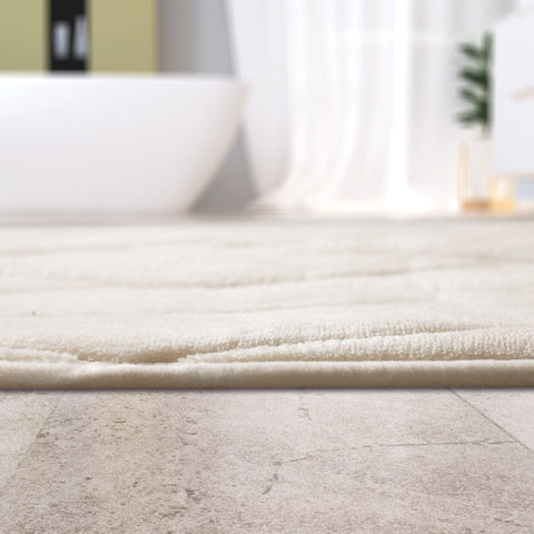 Memory Foam Bath Mat – Soft & Durable – Embossed Pattern – Relaxation Spa Feel