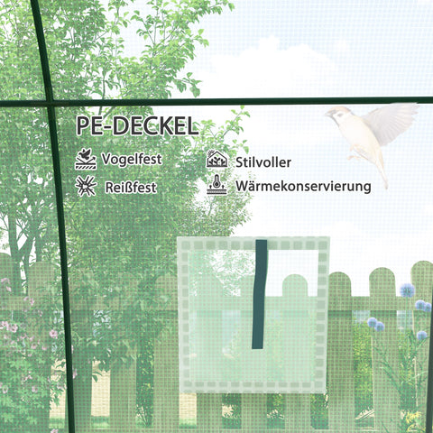 Rootz Arched Greenhouse - Foil Tomato House - Portable Plant Shelter - Stability & Optimal Ventilation - 1.8 x 1.8 x 2 m