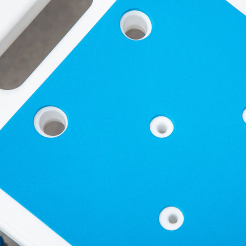 Rootz Shower Chair Bath Seat - Shower Stool - Bath Bench - Non-Slip Stability - 42.5cm x 27cm x 44-51.5cm - Padded & Adjustable Seat