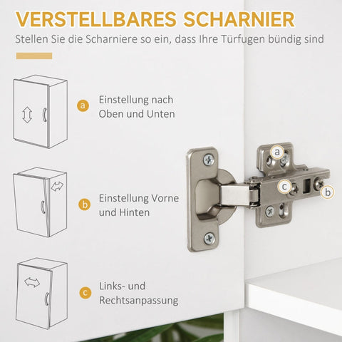 Rootz Kitchen Cabinet - Buffet Cupboard - Microwave Stand - Chipboard Material - 101cm x 39cm x 180cm