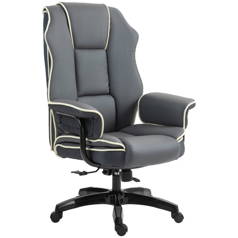 Rootz Ergonomic Office Chair - Computer Chair - Desk Chair - Faux Leather - Adjustable Height - 76cm x 80cm x 118-124cm