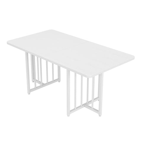 Rootz Modern Dining Table - Minimalist Desk - Simple Workstation - Durable Design - 158cm x 76cm x 75cm