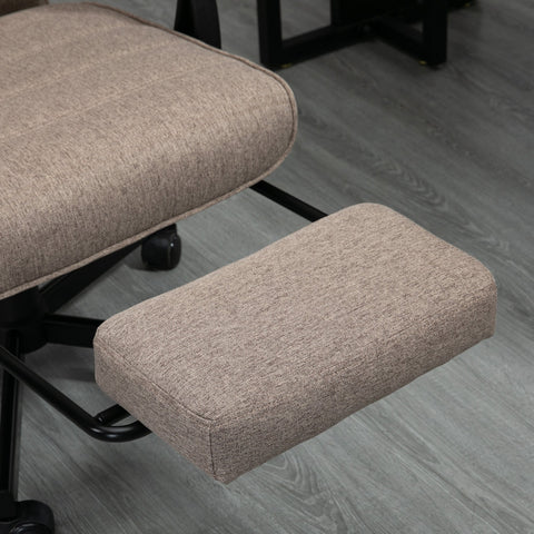Rootz Swivel Tilting Office Chair - Height Adjustable - Ergonomic Seating - Linen Look - 68W x 67D x 106-114H cm - Comfortable & Airy
