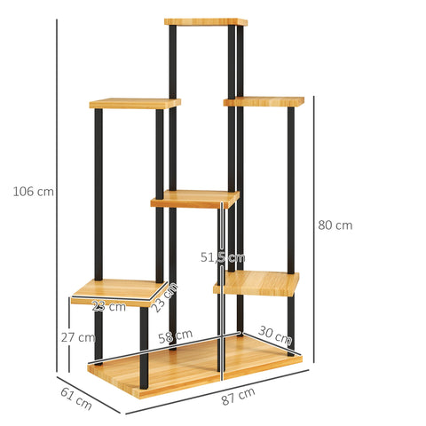 Rootz 7 Level Plant Shelf - Garden Rack - Display Stand - Maximize Space - 87cm x 61cm x 106cm