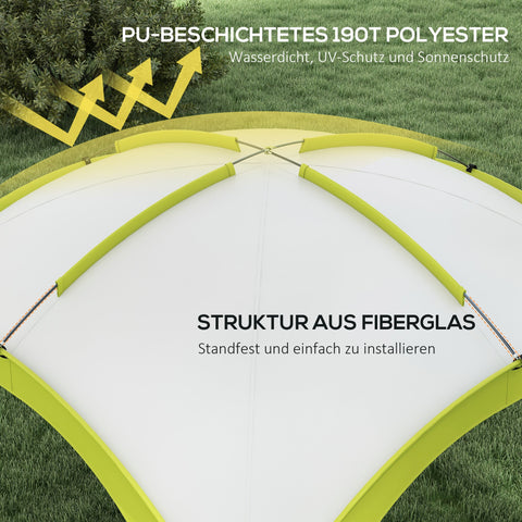 Rootz Event Shelter Pavilion - Garden Tent - Festival Canopy - Water-Repellent Coating - 350cm x 350cm x 222cm