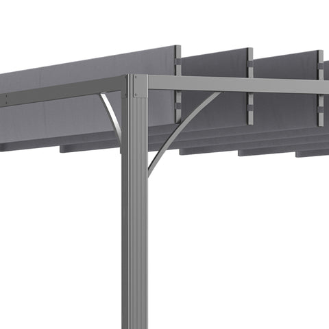 Rootz Bioclimatic Pergola 4x3m - Outdoor Shade - Adjustable Lamellae - UV 50+ Protection - Aluminum - 3.9m x 2.95m x 2.13m