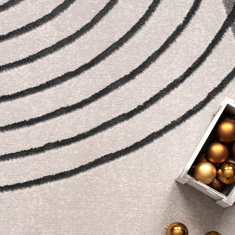 Geometric Botanical Pattern Rug – Soft, Durable – Polypropylene & Polyester Blend