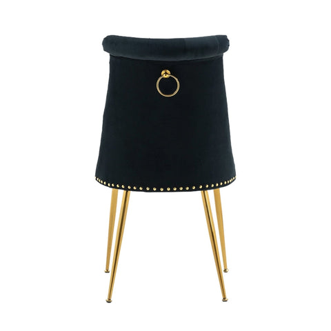 Rootz Set of Two Velvet Chairs - Upholstered Dining Chair - Elegant Accent Chairs - Ergonomic Comfort - 43.9cm x 62cm x 87.5cm