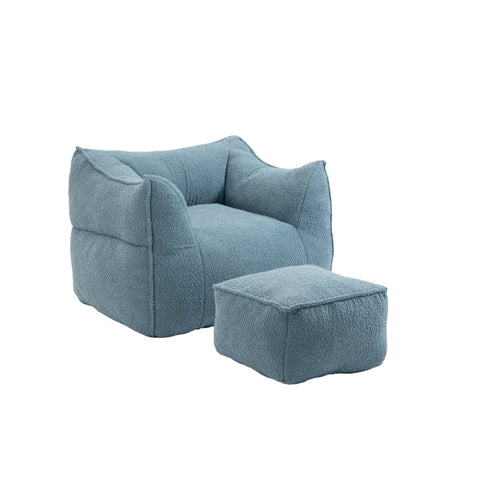 Rootz Bouclé Bean Bag - Beanbag Chair - Memory Foam Seat - Unmatched Comfort - 91x83x66cm