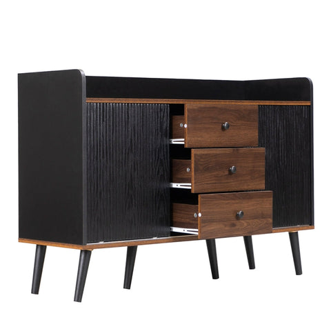 Rootz Modern Sideboard - Storage Cabinet - Buffet Table - Spacious Drawers - 117.5L x 39.5W x 80H cm