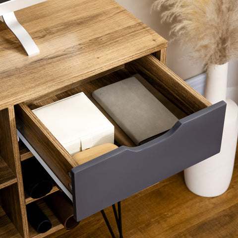 Rootz TV Stand - Entertainment Unit - Media Console - Modern Design - 2 Cable Ducts - Hairpin Legs - 120cm x 39cm x 64cm