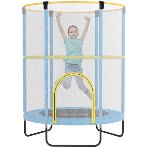 Rootz Children's Trampoline - Safety Net - Non-slip Legs - Zipper Access - Ø140 x 190H cm