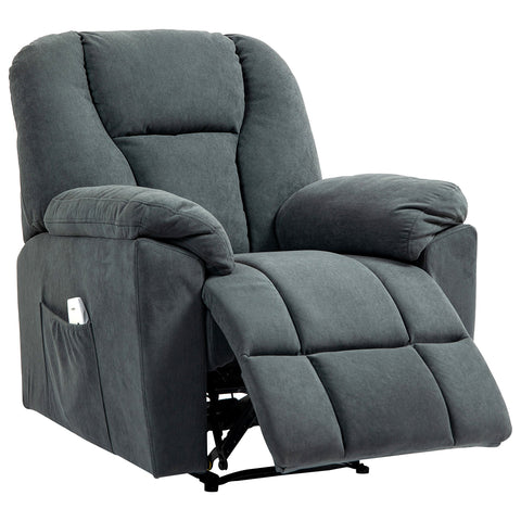 Rootz Electric Relax Chair - Massage Recliner - Upholstered Seat - Heat Function - USB Port - 135° Tilt - 88cm x 97cm x 101cm