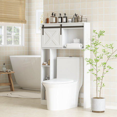 Rootz Toilet Shelf - Over Toilet Storage - Space-Saving Shelf - Maximize Bathroom Space - 80cm x 17cm x 128cm