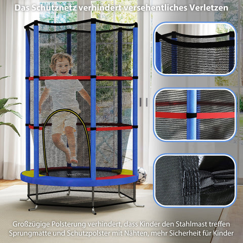 Rootz Children's Trampoline - Kids Jumper - Safety Bouncer - Endless Bouncy Fun - Steel Frame, Ø140x160cm
