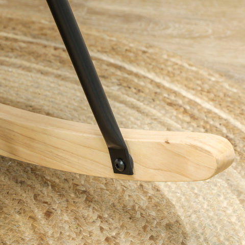 Rootz Rocking Chair Fleece Look - Ergonomic Armchair - Relaxing Chair - Supports Body - 98D x 71W x 101H cm