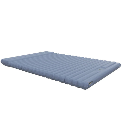 Rootz Air Mattress - Including Air Pump - Camping Mattress - 1 Pillow - Waterproof - Durable Material - Carry Bag - 40D Nylon Tpu - Blue - 200L x 135W x 10H cm
