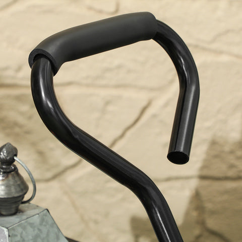 Rootz Garden Car - 4-Wheel Trolley - Steel Wagon - Removable Sides - 300kg Load - 105x51x54cm, 25cm Wheels, Rotatable Handle