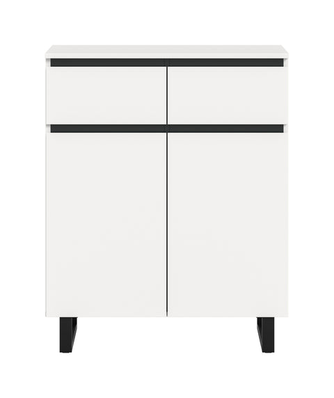 Rootz Chest of Drawers - Storage Cabinet - Organizer - Ample Storage - 80x99x36 cm - White and Black