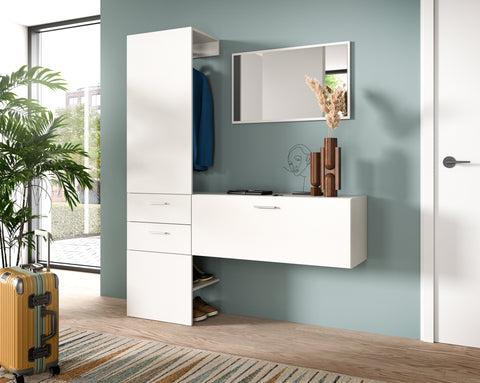 Rootz Wardrobe Combination - Closet Ensemble - Storage Solution - Durable & Space-Saving - 156cm x 190cm x 36cm