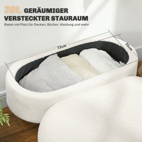 Rootz Bench with Storage - Seat - Ottoman - Modern Design - 82cm x 41cm x 45cm