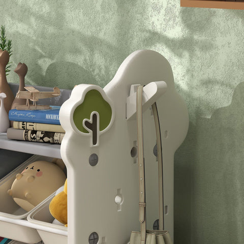 Rootz Children's 9 Bin Toy Storage Rack - Kids Organizer - Nursery Shelf - Promotes Organizational Skills - 77L x 42W x 94H cm