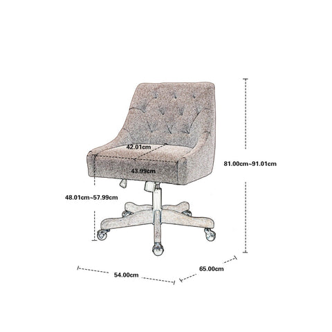 Rootz Ergonomic Office Chair - Executive Chair - Desk Chair - Optimal Comfort - 54cm x 65cm x 81-91cm